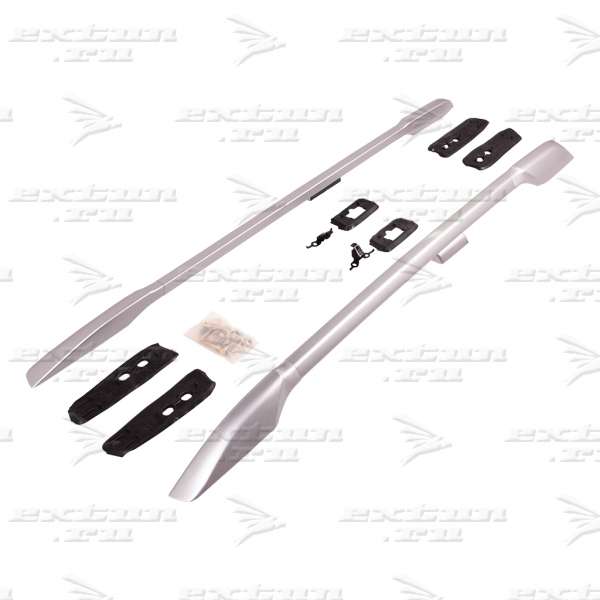 Рейлинги Toyota Land Cruiser Prado  150 серебристые